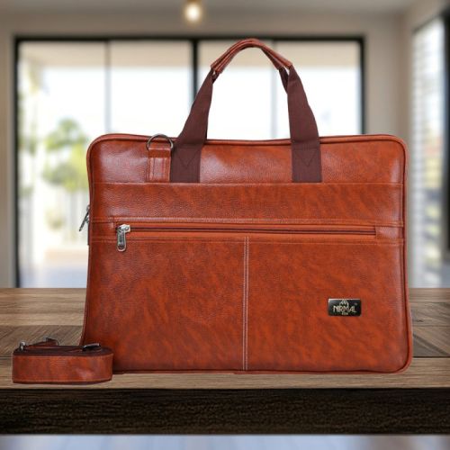 Tan Leather Messenger Bag