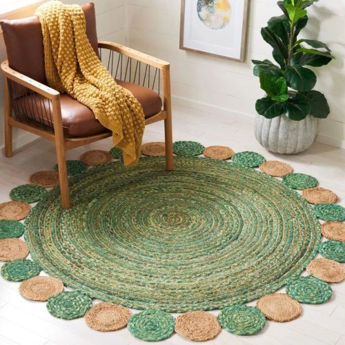 Round Boho Decor Natural Fiber Rugs