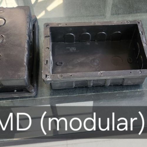 Black 12 Modular PVC Concealed Box