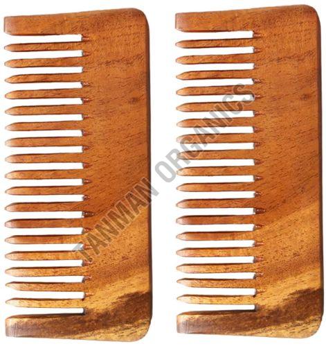 Neem Wood Detangle Single Wood Shampoo Comb