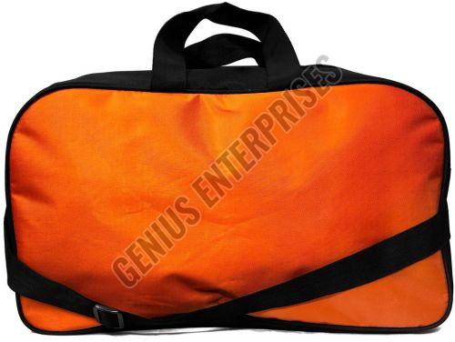 Black And Orange Duffel Travel Bag