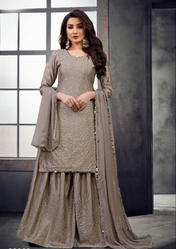 Ladies Georgette Fancy Sharara Suit Set