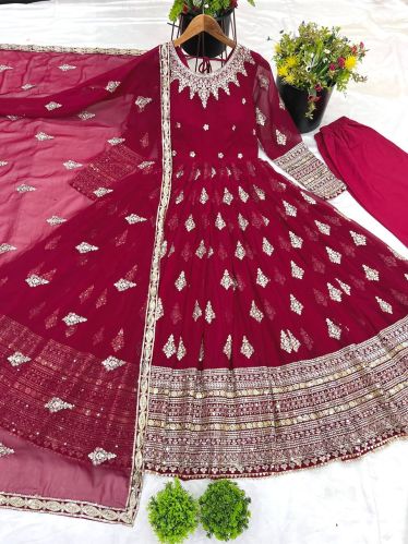 Ladies Georgette Party Wear Anarkali Suit Set