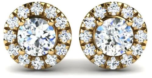 Ladies Gold Plated Stud Earrings