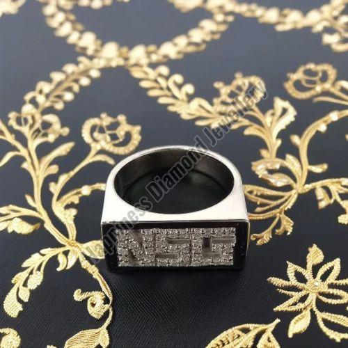Gold Letter Wedding Ring