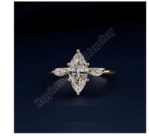 Three Side Stone Wedding Ring