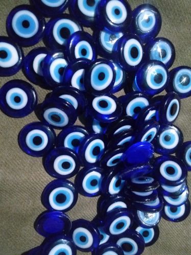 blue evil eye glass beads