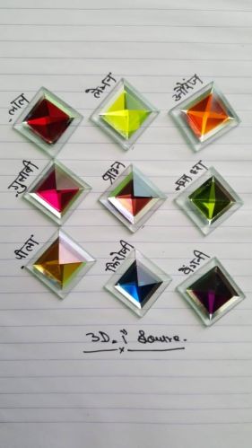 Multicolor Crystal Stone Pyramid