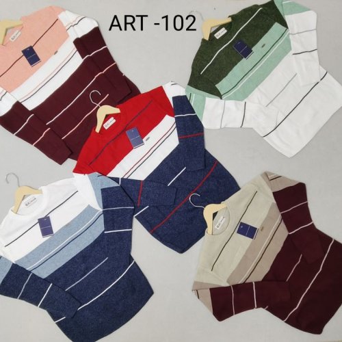 Mens Round Neck Pullover Sweater