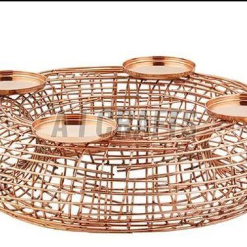 Copper Tea Light Candle Holder