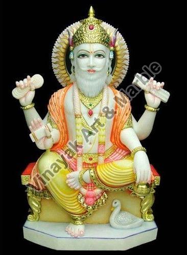 Marble Lord Vishwakarma Statue
