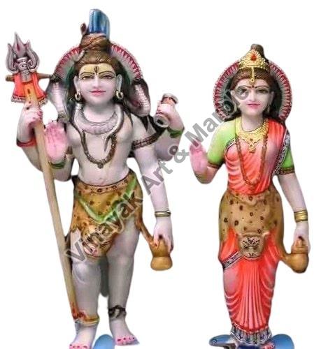 Marble Shiv Parvati Statue
