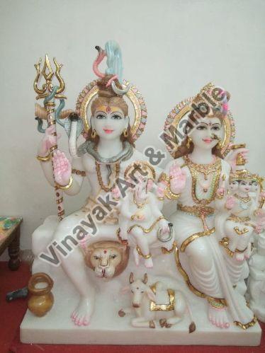 Marble Shiv Parivar Statue