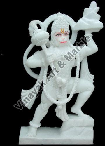 Veer Hanuman Marble Statue