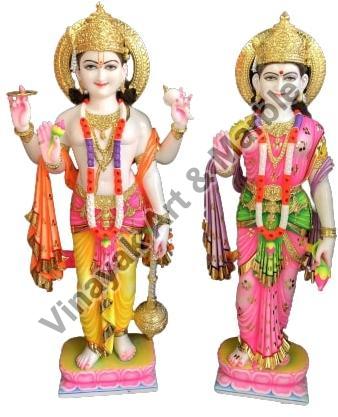 Marble Vishnu Laxmi Statue