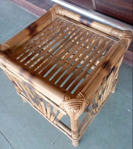Square Bamboo Cane Stool Without Cushion