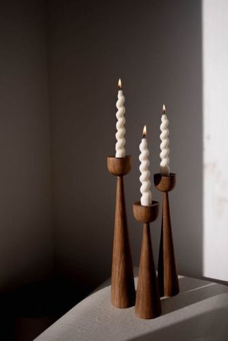 Acacia Wood Wooden Candle Holder