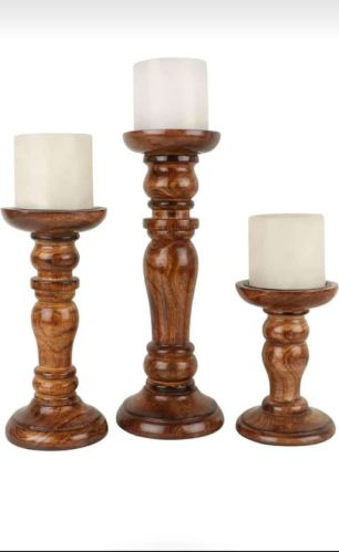 Mango Wood Wooden Candle Holder