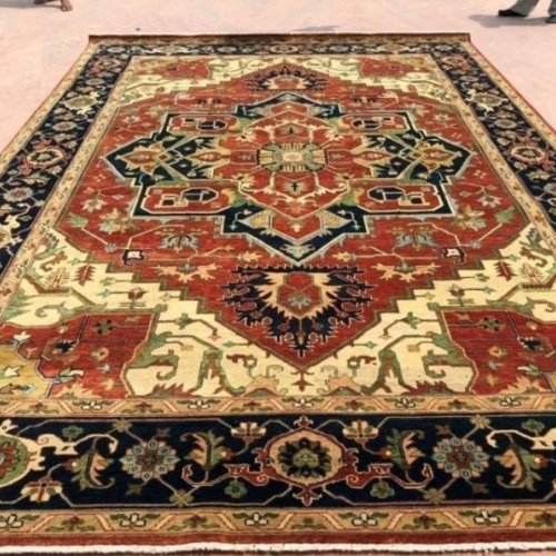 Printed Antique Heriz Rug