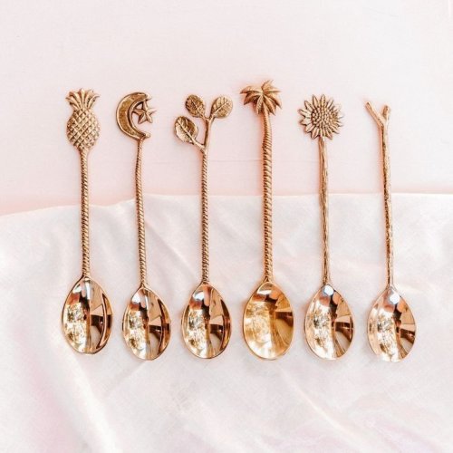 Golden Touch SS Spoons – Elegant Stainless Steel Gold-Plated Cutlery