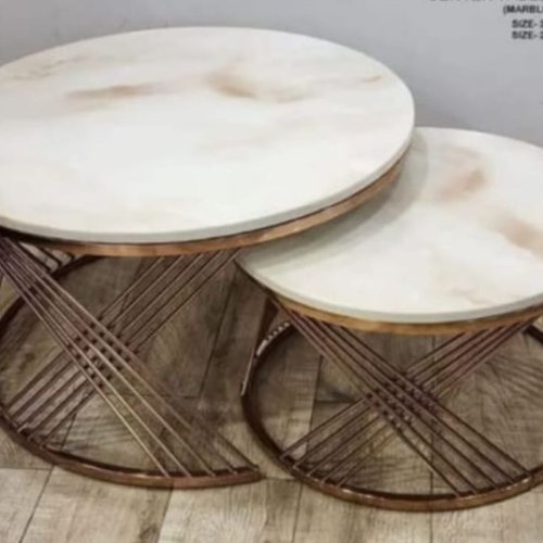 Round Stone Coffee Table – Modern Luxury Centerpiece for Living Rooms