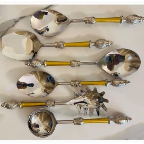 SS Gold Plated Spoon Set – Premium Luxury Dining Cutlery