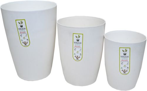 Plastic Premium White Tower Planter