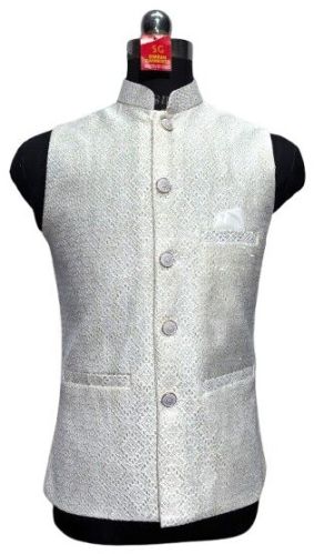 Men White Twill Waist Coat