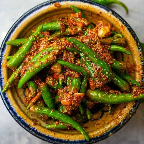 Homemade Green Chilli Pickle Homemade Green Chilli Pickle