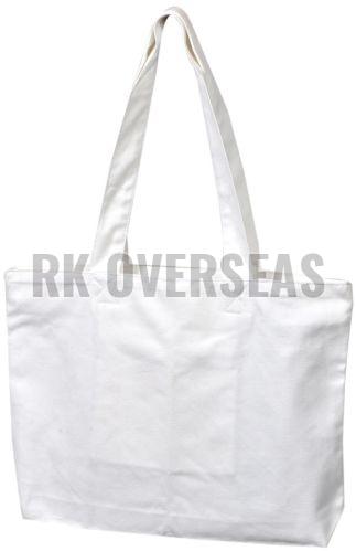 Plain White Cotton Canvas Tote Bag