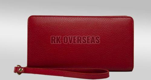 Ladies Red Hand Leather Wallet
