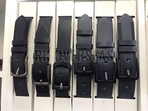 Mens Black Leather Belt