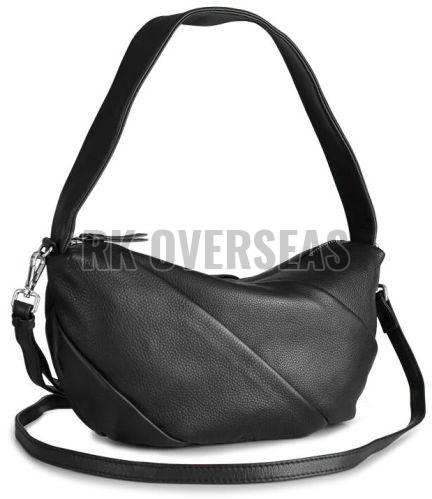 Ladies Designer Black Leather Shoulder Bag