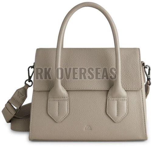 Ladies Designer Light Beige Leather Handbag
