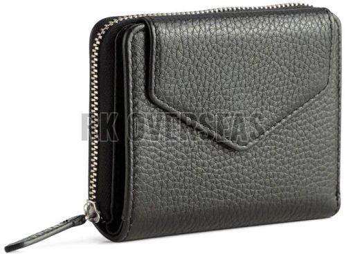 Handmade Black Leather Ladies Wallet