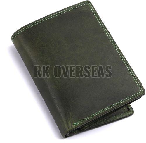 Mens Hunter Green Leather Wallet