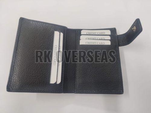 Mens Napa Bi Fold Black Leather Wallet