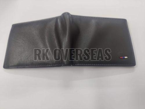 Mens Black Napa Bi Fold Leather Wallet