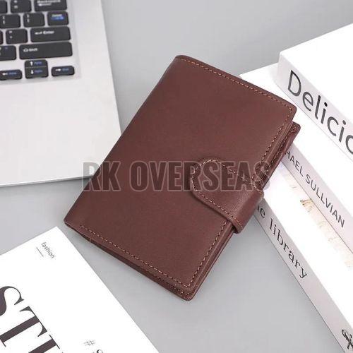 Mens Napa Bi Fold Brown Leather Wallet
