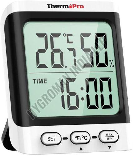 Digital Indoor Thermo Hygrometer with Clock
