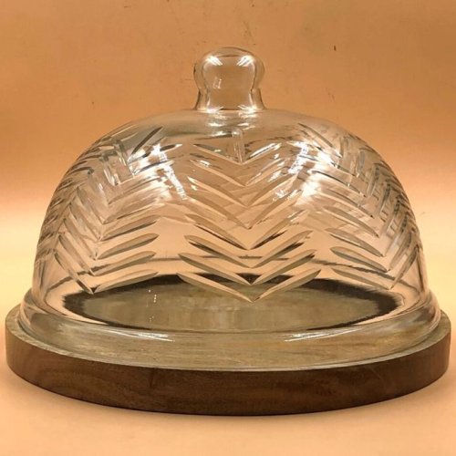Etched Glass Cake Dome