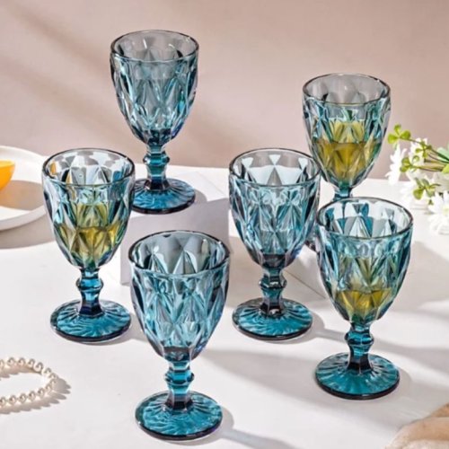 Teal Green Wine Goblet