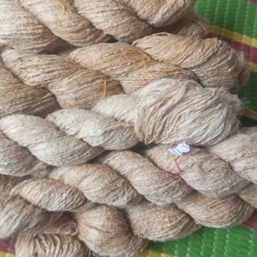 Plain Tussar Ghicha Silk Yarn