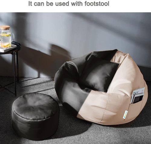 Black & Beige Coaster Shine Teardrop 3 Piece Bean Bag Combo Set