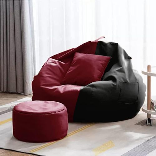Black & Maroon Coaster Shine Teardrop 3 Piece Bean Bag Combo Set