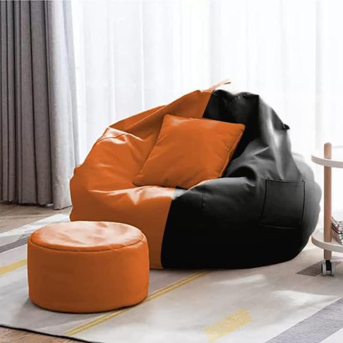 Black & Orange Coaster Shine Teardrop 3 Piece Bean Bag Combo Set