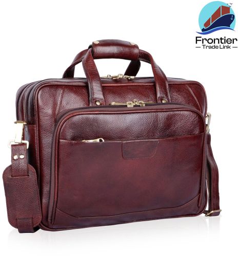 Leather Messenger Laptop Bag