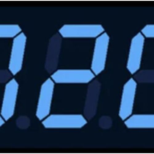 Token Number Display Board Blue