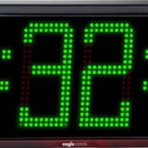Digital Clock (30 X 12 Inch) Green