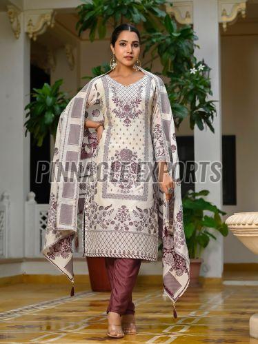 Ladies Viscose Santoon Printed Suit Set
